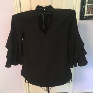 Black long sleeve blouse